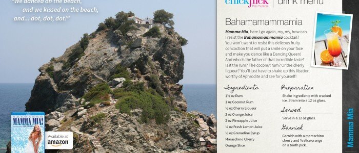 "Bahamamammamia" from the Chick Flick the Musical cocktail recipe book